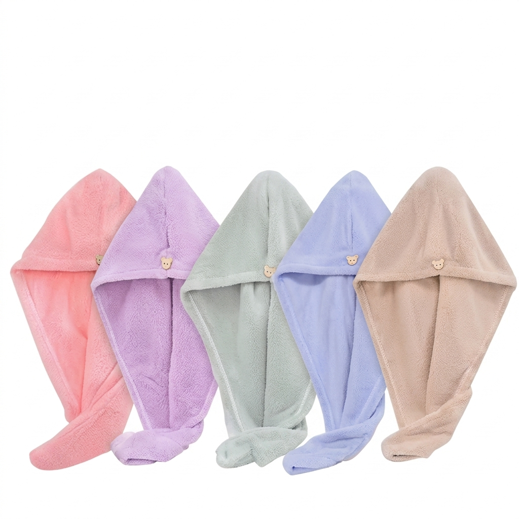 Quick-Dry Hair Drying Caps, Water-Absorbent Bath Caps, Head Wraps