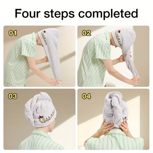 Quick-Dry Hair Drying Caps, Water-Absorbent Bath Caps, Head Wraps